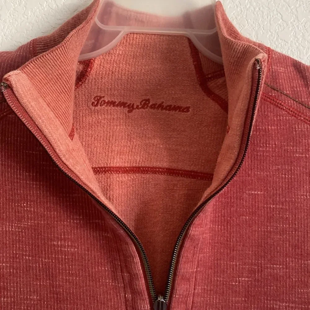 Tommy Bahama Tidemark Half Zip Reversible Pullover Sweater Size L